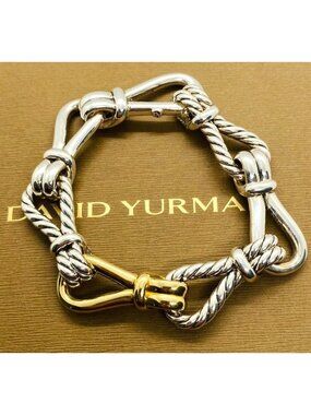 David Yurman 14mm Thoroughbred Loop Chain Bracelet 925 750